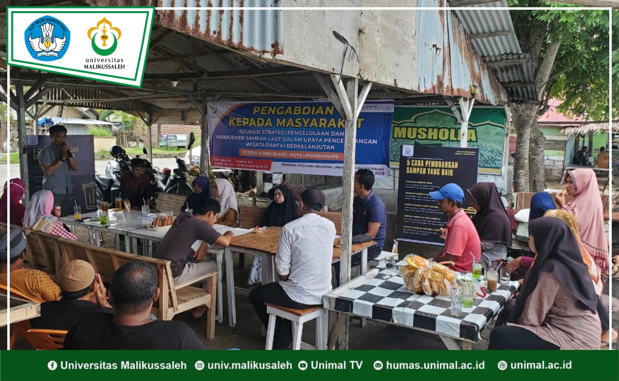 Dosen Prodi Ilmu Kelautan Unimal Lakukan Edukasi Manajemen Sampah di Pantai Ujong Blang